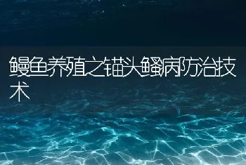 鳗鱼养殖之锚头鳋病防治技术