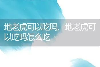 地老虎可以吃吗，地老虎可以吃吗怎么吃