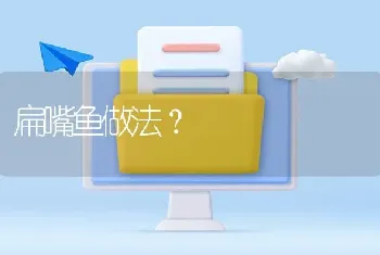 扁嘴鱼做法？