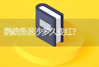 鹦鹉鱼退沙多久变红？