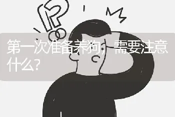 第一次准备养狗，需要注意什么？