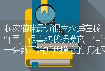 我家猫咪最近很喜欢睡在我怀里,很喜欢我抚摸它,但过一会就开始抓我摸它的手还又叫又扑,是对我有敌意么？