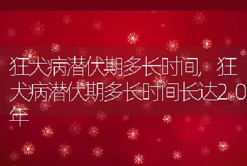 狂犬病潜伏期多长时间，狂犬病潜伏期多长时间长达20年