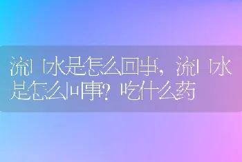 流口水是怎么回事，流口水是怎么回事？吃什么药