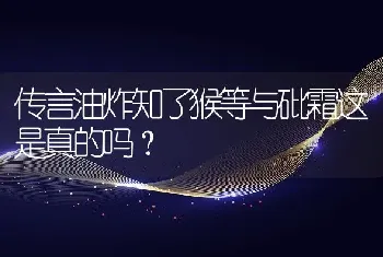 传言油炸知了猴等与砒霜这是真的吗？