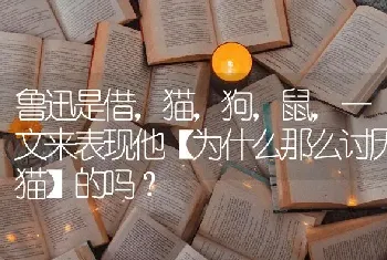 鲁迅是借，猫，狗，鼠，一文来表现他【为什么那么讨厌猫】的吗？