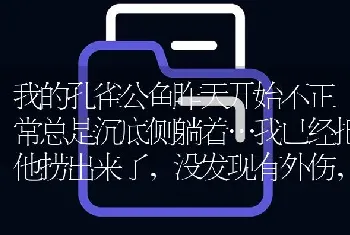 我的孔雀公鱼昨天开始不正常总是沉底侧躺着…我已经把他捞出来了，没发现有外伤