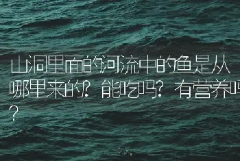 山洞里面的河流中的鱼是从哪里来的？能吃吗？有营养吗？