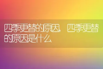 四季更替的原因，四季更替的原因是什么