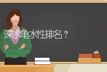 深水龟水性排名？