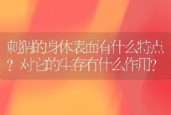 刺猬的身体表面有什么特点?对它的生存有什么作用？