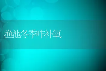 渔池冬季咋补氧