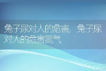 兔子尿对人的危害，兔子尿对人的危害氮气