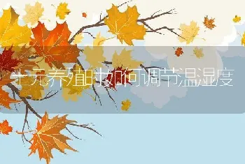 土元养殖时如何调节温湿度