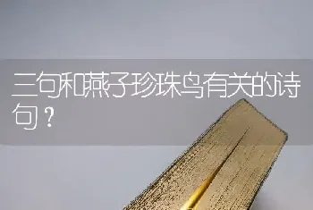 三句和燕子珍珠鸟有关的诗句？