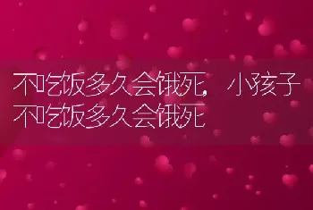 不吃饭多久会饿死，小孩子不吃饭多久会饿死