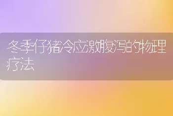 冬季仔猪冷应激腹泻的物理疗法