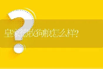 皇家德牧狗粮怎么样？