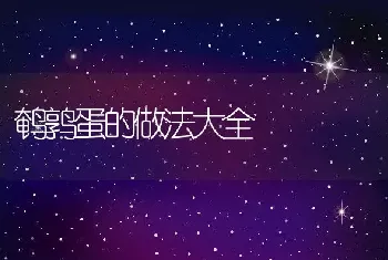 鹌鹑蛋的做法大全