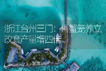 浙江台州三门：青蟹笼养立改套产量增四倍