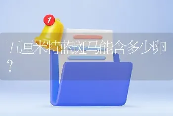 五厘米特蓝斑马能含多少卵？