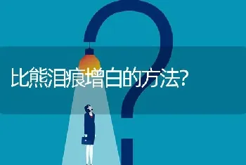 比熊泪痕增白的方法？