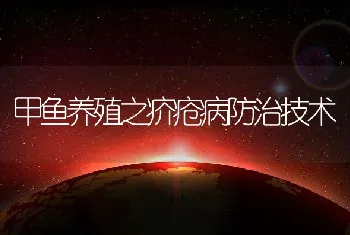 甲鱼养殖之疥疮病防治技术