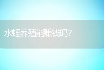 水蛭养殖能赚钱吗？