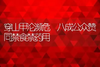 穿山甲沦濒危 八成公众赞同禁食禁药用