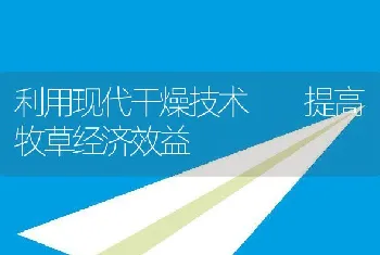 利用现代干燥技术提高牧草经济效益