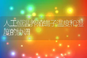 人工恒温养殖蝎子温度和湿度的协调