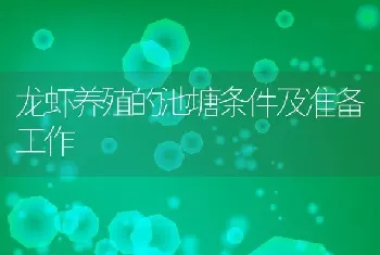 龙虾养殖的池塘条件及准备工作