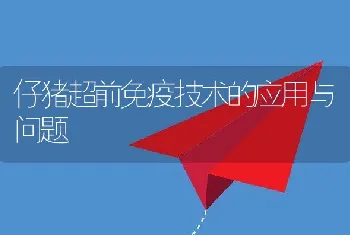 仔猪超前免疫技术的应用与问题