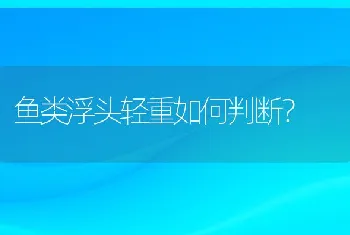 鱼类浮头轻重如何判断？