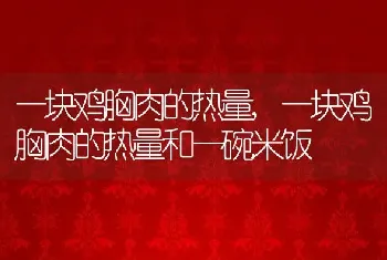 一块鸡胸肉的热量，一块鸡胸肉的热量和一碗米饭