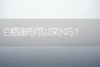 白唇蛋龟可以深水吗？