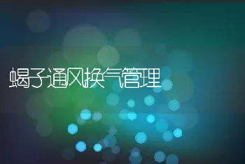 蝎子通风换气管理