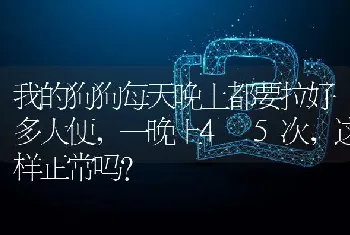 我的狗狗每天晚上都要拉好多大便,一晚上4 5次，这样正常吗？