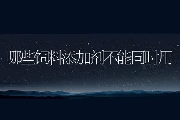 哪些饲料添加剂不能同时用