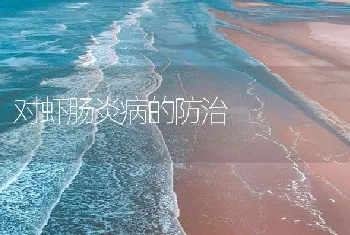 对虾肠炎病的防治