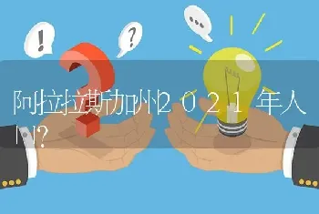 阿拉拉斯加州2021年人口？