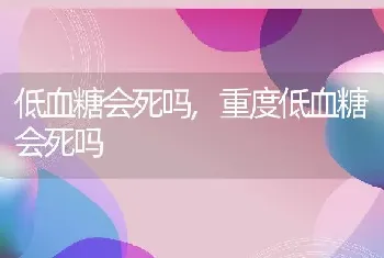 低血糖会死吗，重度低血糖会死吗