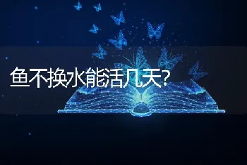 鱼不换水能活几天？