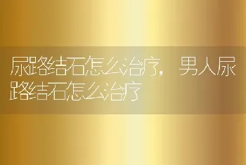 尿路结石怎么治疗，男人尿路结石怎么治疗