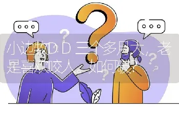 小边牧DD三个多月大，老是喜欢咬人。如何破？