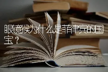 眼镜猴为什么是菲律宾的国宝？