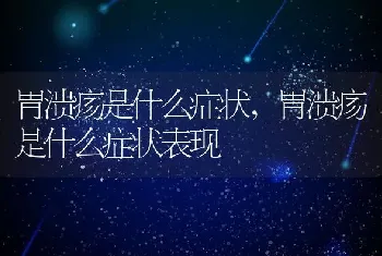 胃溃疡是什么症状，胃溃疡是什么症状表现