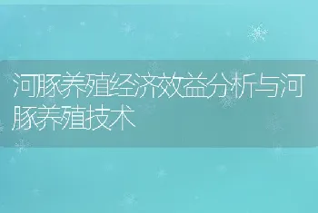 河豚养殖经济效益分析与河豚养殖技术