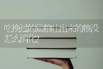 吃换过的猫粮吐出来的粮没怎么消化？