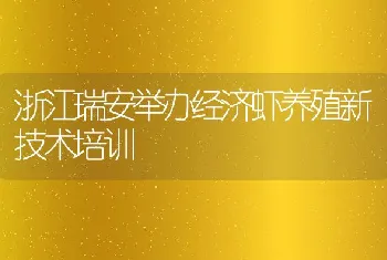 浙江瑞安举办经济虾养殖新技术培训